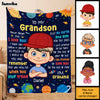 Personalized Gift For Grandson Aim For The Skies Blanket 30934 1