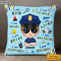 Personalized Gift For Grandson Affirmation Police Pillow 30936 thumb 1