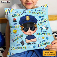 Personalized Gift For Grandson Affirmation Police Pillow 30936 thumb 1
