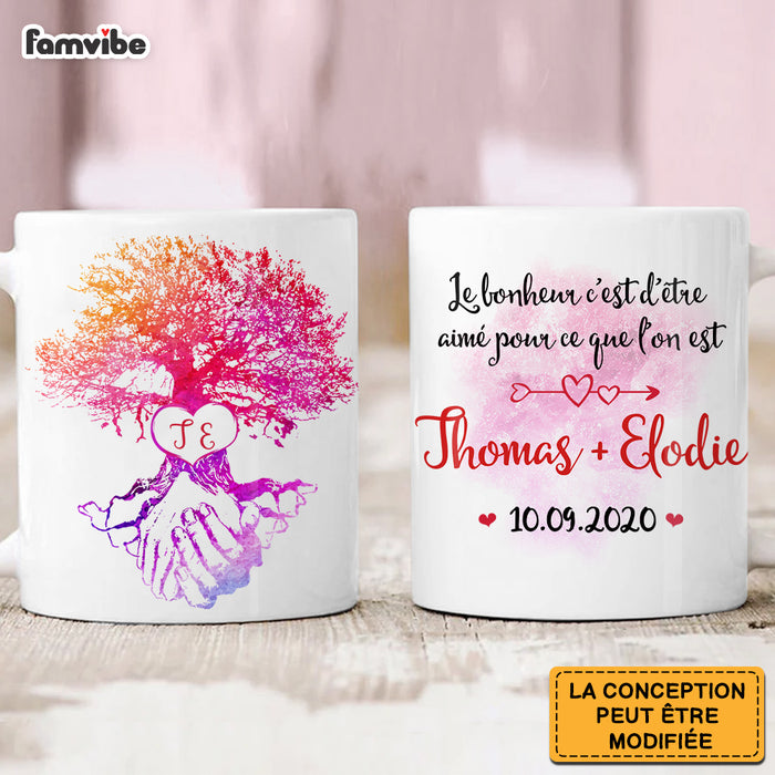 Personalized French Couple Gift Personnalisée Bonheur D'amour Mug 30938 1