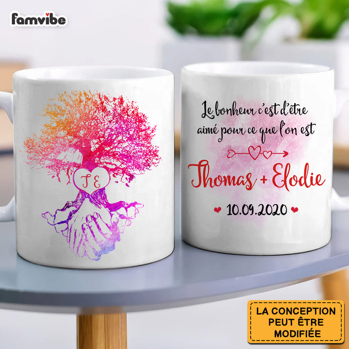 Personalized French Couple Gift Personnalisée Bonheur D'amour Mug 30938 1