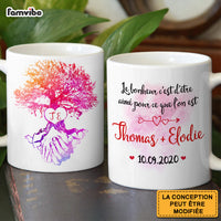 Personalized French Couple Gift Personnalisée Bonheur D'amour Mug 30938 thumb 1