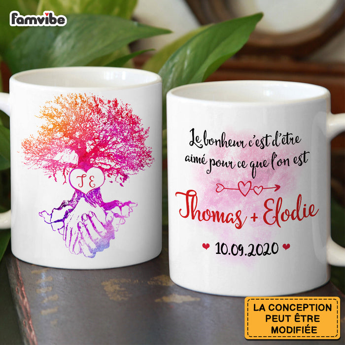 Personalized French Couple Gift Personnalisée Bonheur D'amour Mug 30938 1