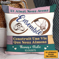 Personalized French Couple Gift Construit Une Vie Que Nous Aimons Pillow 30941 thumb 1