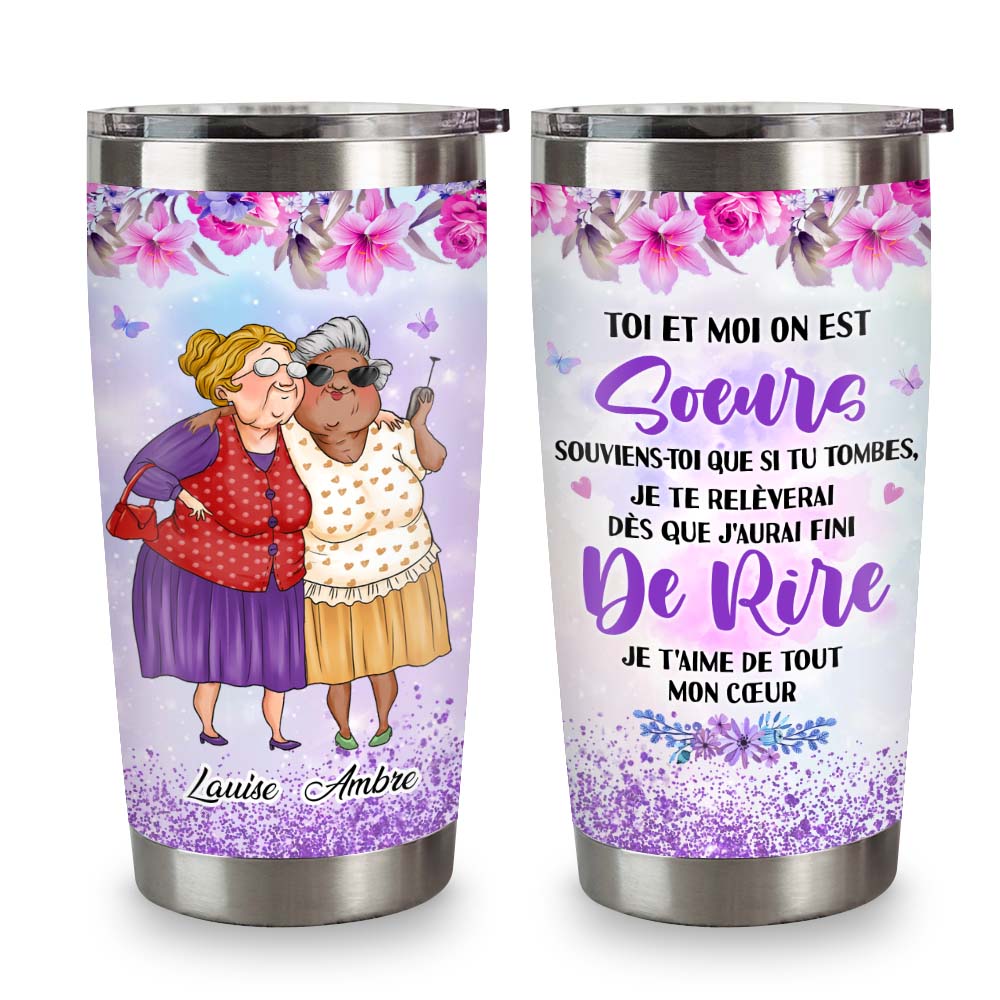 Personalized Gift For Friends Sisters French Steel Tumbler 30943 Primary Mockup