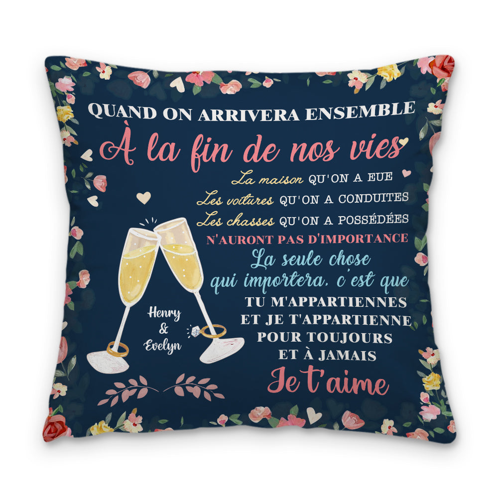 Personalized Couple French Quand On Arrivera Ensemble Pillow 30949 Primary Mockup