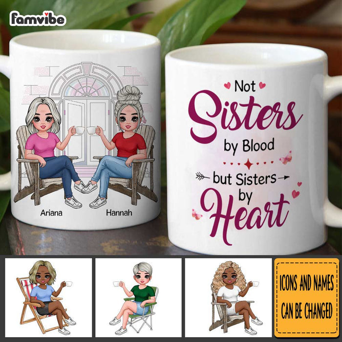 Personalized Friend Gift Sisters By Heart Mug 30962 1