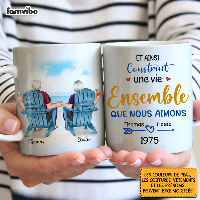 Personalized French Couple Gift "Plage De L'amour" Mug 30978 1