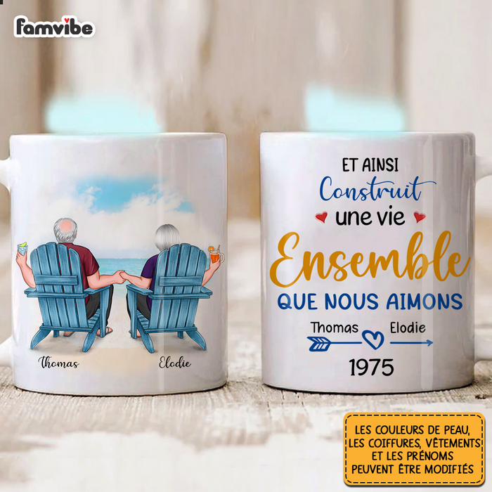 Personalized French Couple Gift "Plage De L'amour" Mug 30978 1