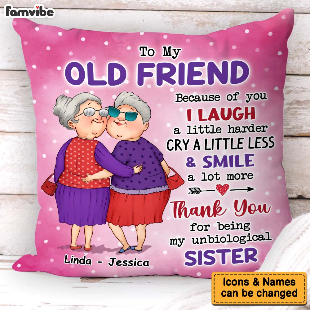 Personalized Gift For Friends Thank You Pillow 30981 Primary Mockup