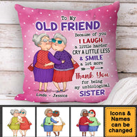 Personalized Gift For Friends Thank You Pillow 30981 thumb 1