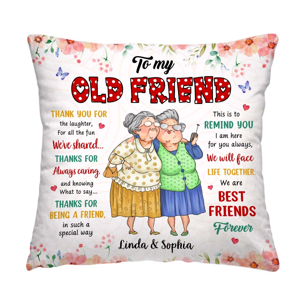 Personalized Gift For Friends I Am Here for You Always Polka Dot Pillow 30984 Primary Mockup