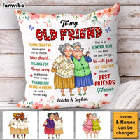 Personalized Gift For Friends I Am Here for You Always Polka Dot Pillow 30984 thumb 1