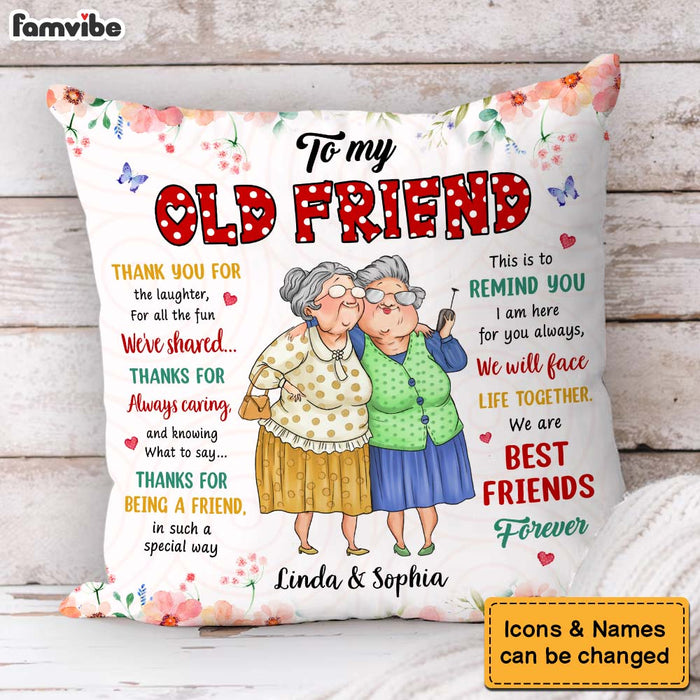 Personalized Gift For Friends I Am Here for You Always Polka Dot Pillow 30984 1