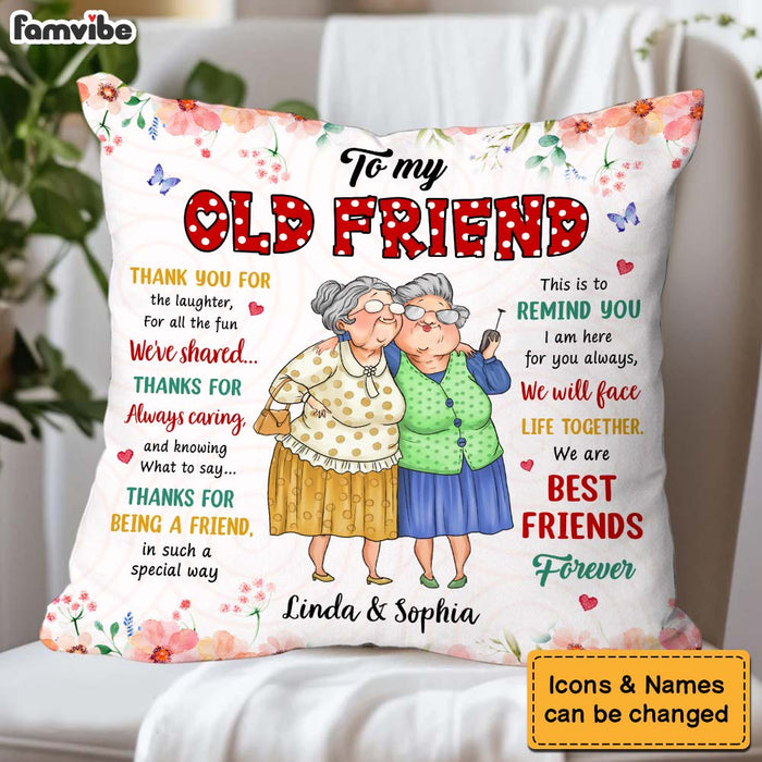 Personalized Gift For Friends I Am Here for You Always Polka Dot Pillow 30984 1
