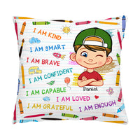 Personalized Gift For Grandson Affirmation School Theme Pillow 30993 thumb 1