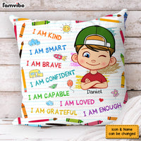 Personalized Gift For Grandson Affirmation School Theme Pillow 30993 thumb 1