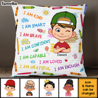 Personalized Gift For Grandson Affirmation School Theme Pillow 30993 thumb 1