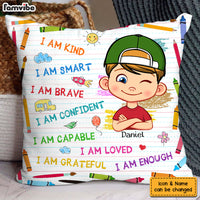 Personalized Gift For Grandson Affirmation School Theme Pillow 30993 thumb 1
