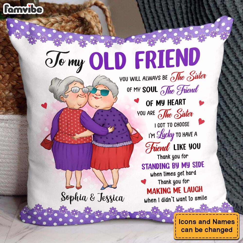 Personalized Gift For Friends The Sister Of My Soul Pillow 30998 Primary Mockup