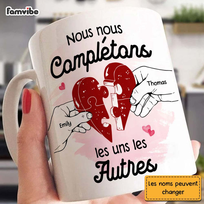 Personalized Couple Gift French Nous Nous Complétons Mug 30999 1