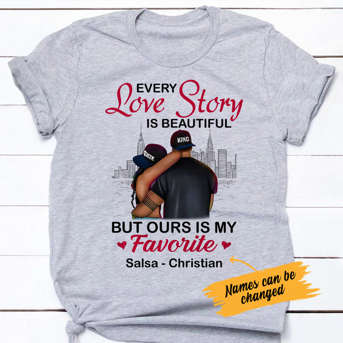 Personalized BWA Couple Love Story T Shirt AG111 30O53 1