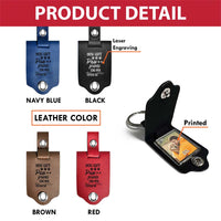 Personalized Gift For Dog Lovers You Left Paw Prints On My Heart Leather Photo Keychain 31530 thumb 1