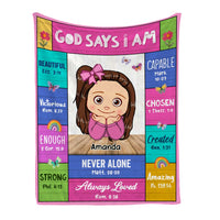 Personalized Gift For Granddaughter God Says I Am Blanket 30085 thumb 1