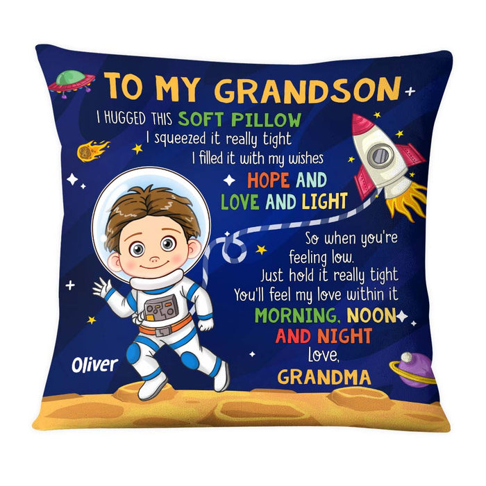 Personalized Gift For Grandson Astronaut Space Theme Pillow 31001 1