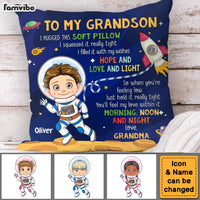Personalized Gift For Grandson Astronaut Space Theme Pillow 31001 thumb 1