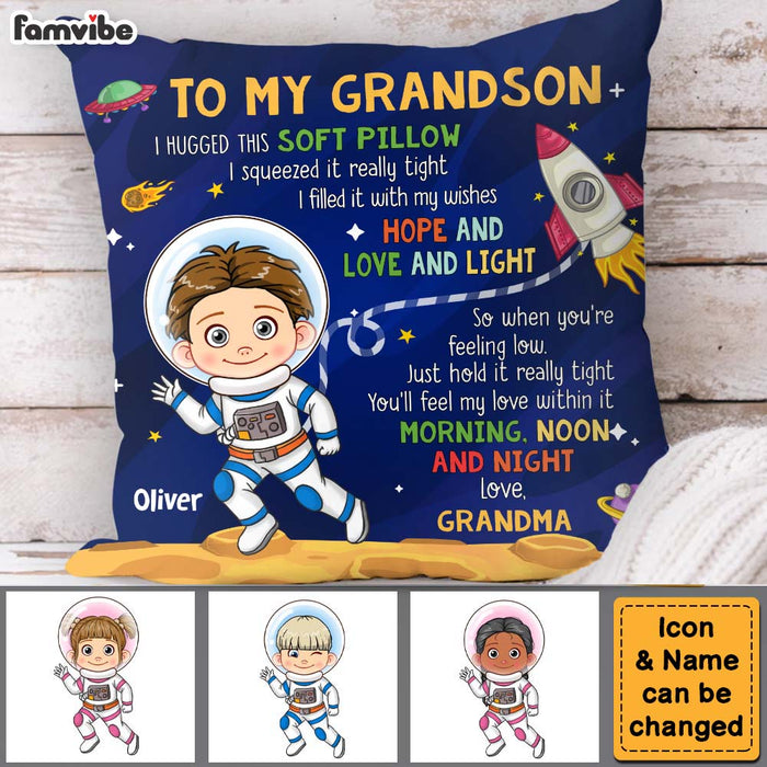 Personalized Gift For Grandson Astronaut Space Theme Pillow 31001 1