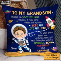 Personalized Gift For Grandson Astronaut Space Theme Pillow 31001 thumb 1