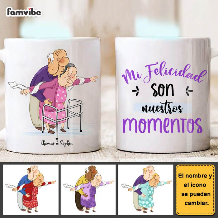 Personalized Spanish Couple Gift Mi Felicidad Son Nuestros Momentos Mug 31009 1