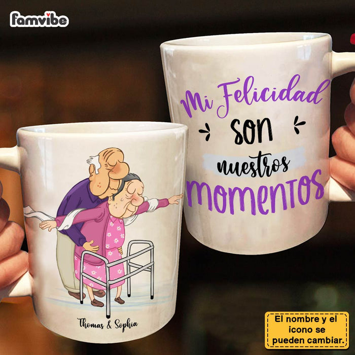 Personalized Spanish Couple Gift Mi Felicidad Son Nuestros Momentos Mug 31009 1