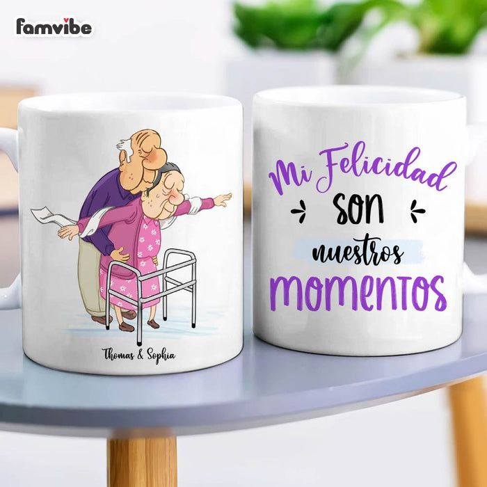 Personalized Spanish Couple Gift Mi Felicidad Son Nuestros Momentos Mug 31009 1