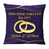Personalized Couple Gift Wedding Rings Together Forever Pillow 31013 1