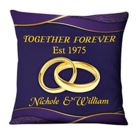Personalized Couple Gift Wedding Rings Together Forever Pillow 31013 thumb 1