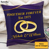 Personalized Couple Gift Wedding Rings Together Forever Pillow 31013 1