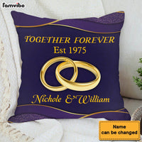 Personalized Couple Gift Wedding Rings Together Forever Pillow 31013 thumb 1