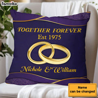 Personalized Couple Gift Wedding Rings Together Forever Pillow 31013 thumb 1