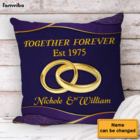 Personalized Couple Gift Wedding Rings Together Forever Pillow 31013 thumb 1