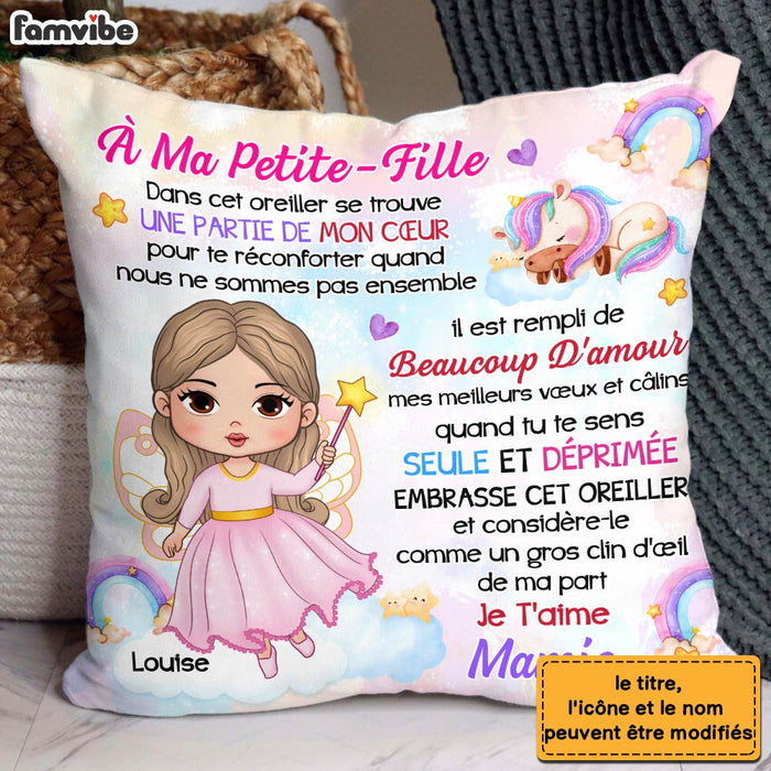 Personalized Gift For Granddaughter Little Fairy Princess French Pillow 31028 1