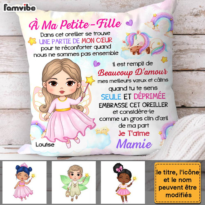 Personalized Gift For Granddaughter Little Fairy Princess French Pillow 31028 1