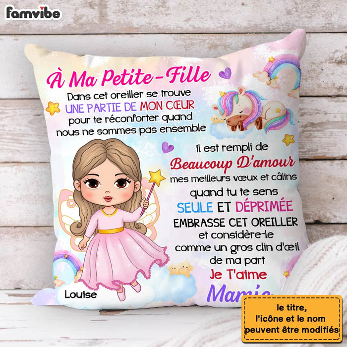 Personalized Gift For Granddaughter Little Fairy Princess French Pillow 31028 1