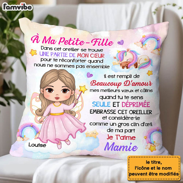 Personalized Gift For Granddaughter Little Fairy Princess French Pillow 31028 1