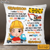 Personalized Gift For Grandson Construction Hug This Pillow 31032 thumb 1