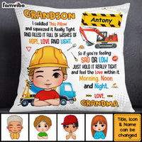 Personalized Gift For Grandson Construction Hug This Pillow 31032 thumb 1