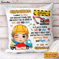 Personalized Gift For Grandson Construction Hug This Pillow 31032 thumb 1
