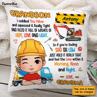 Personalized Gift For Grandson Construction Hug This Pillow 31032 thumb 1