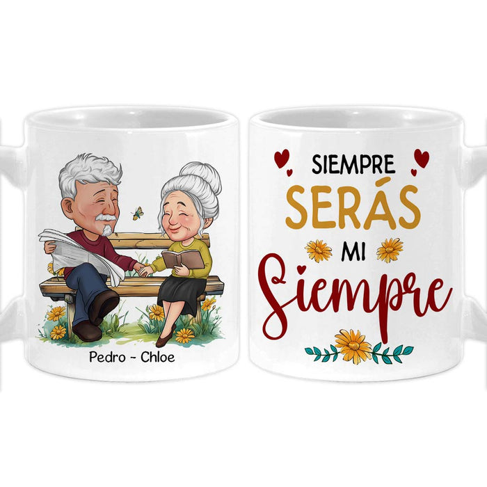Personalized Couple Gift Spanish Siempre Serás Mi Siempre Mug 31037 1